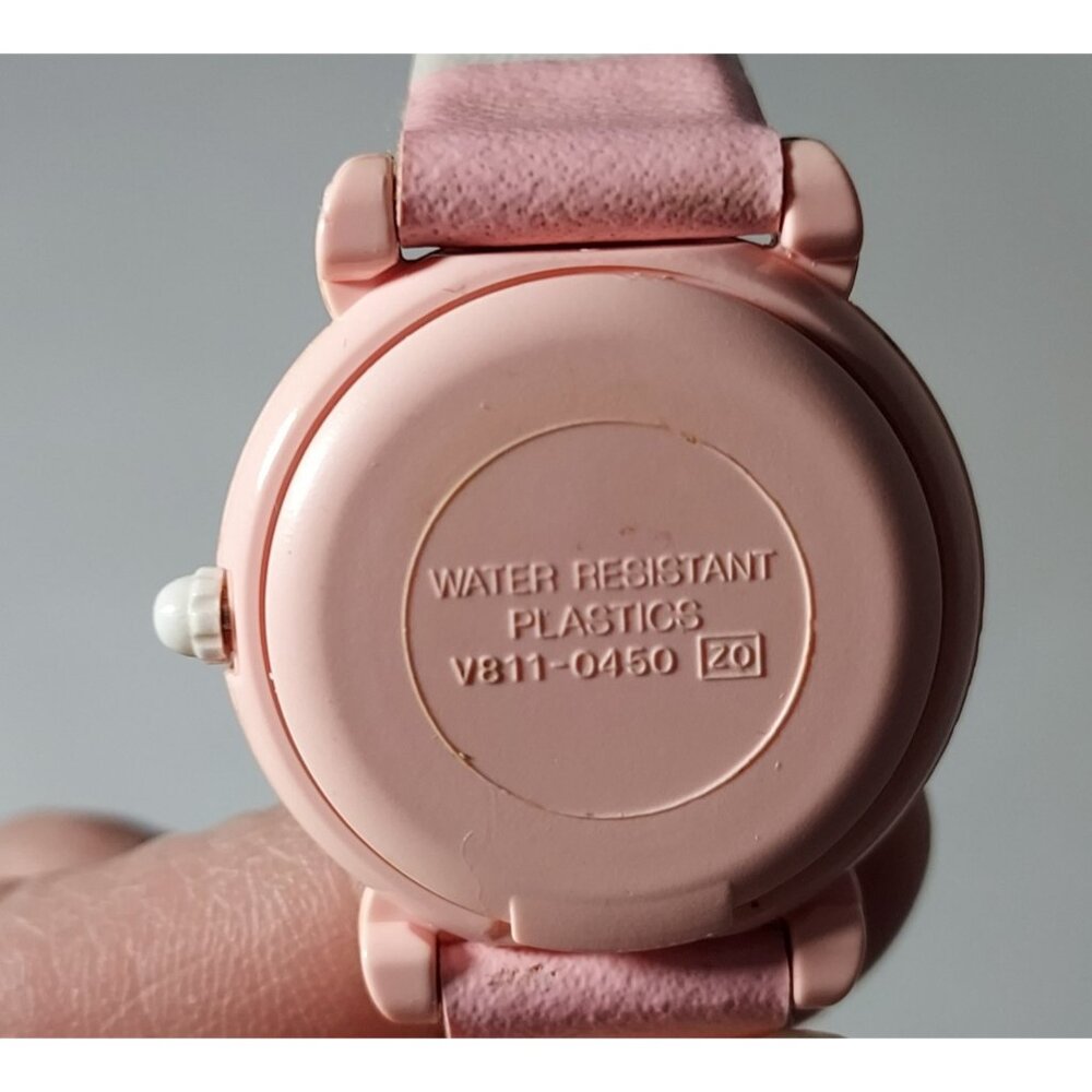 Minnie Mouse Walt Disney Quartz Ladies Girls Pink Watch Leather Band New Battery - Picture 8 of 10